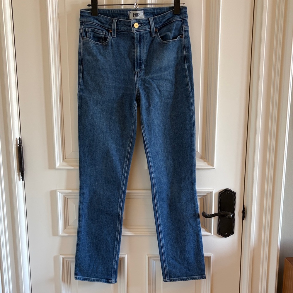 PAIGE Classic Straight Leg Blue Jeans
